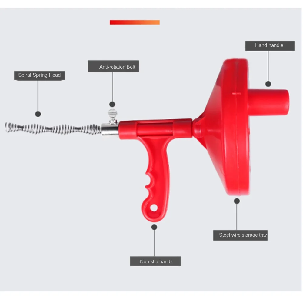 Hand-cranked Sewer Pipe Dredger Manual Toilet Dredge Brand New Anti-aging Durable And High Quality | Дом и сад