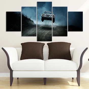 

Modern Wall Art Modular Pictures HD Print 5 Pieces Retro Car Poster S1 Sports Racing Car Canvas Painting Home Decoration Frame