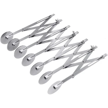 

7-Wheel Pastry Cutter Stainless Steel Expandable Pizza Slicer Multi-Round Pastry Knife Baking Cutter Cookie Roller