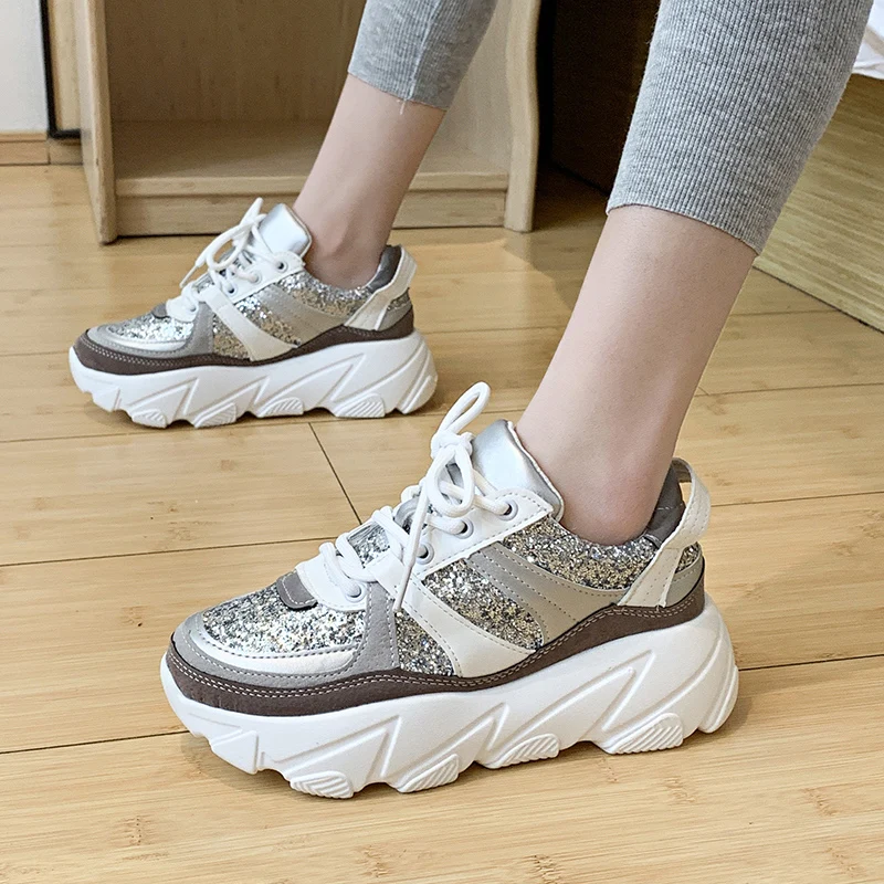 sequin platform shoes