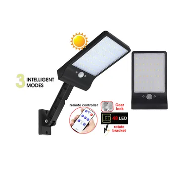 

remote control rotate bracket solar street light 48/60 LED Wireless Solar Lights Outdoor Decor Waterproof PIR Motion Sensor