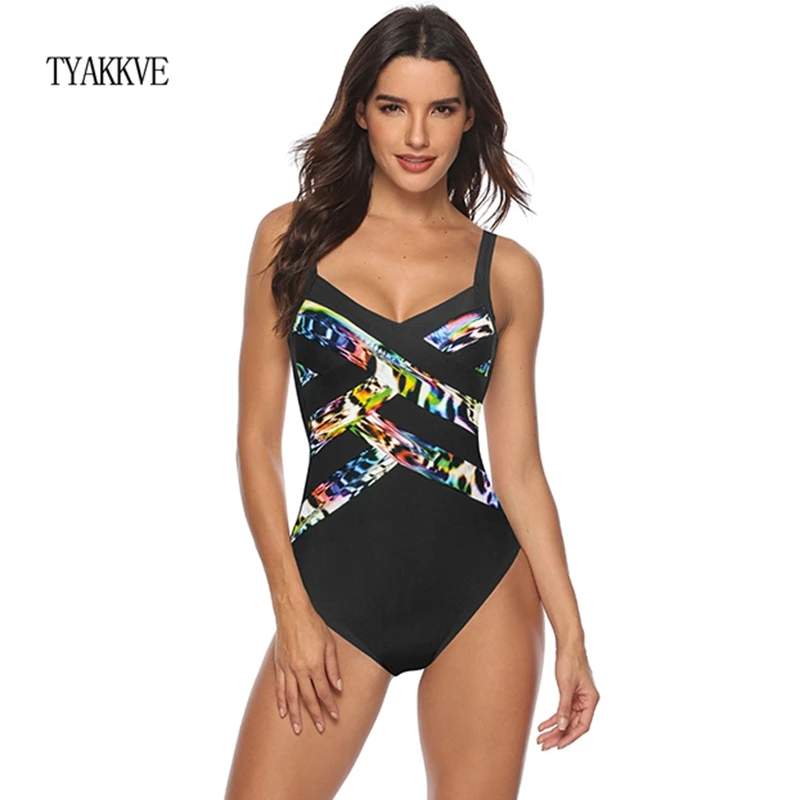 

2020 new One Piece Swimsuit Plus Size Swimwear Sexy Soild Monokini Swimming Suit Cross Vintage Costume Maillot De Bain Femme XXL
