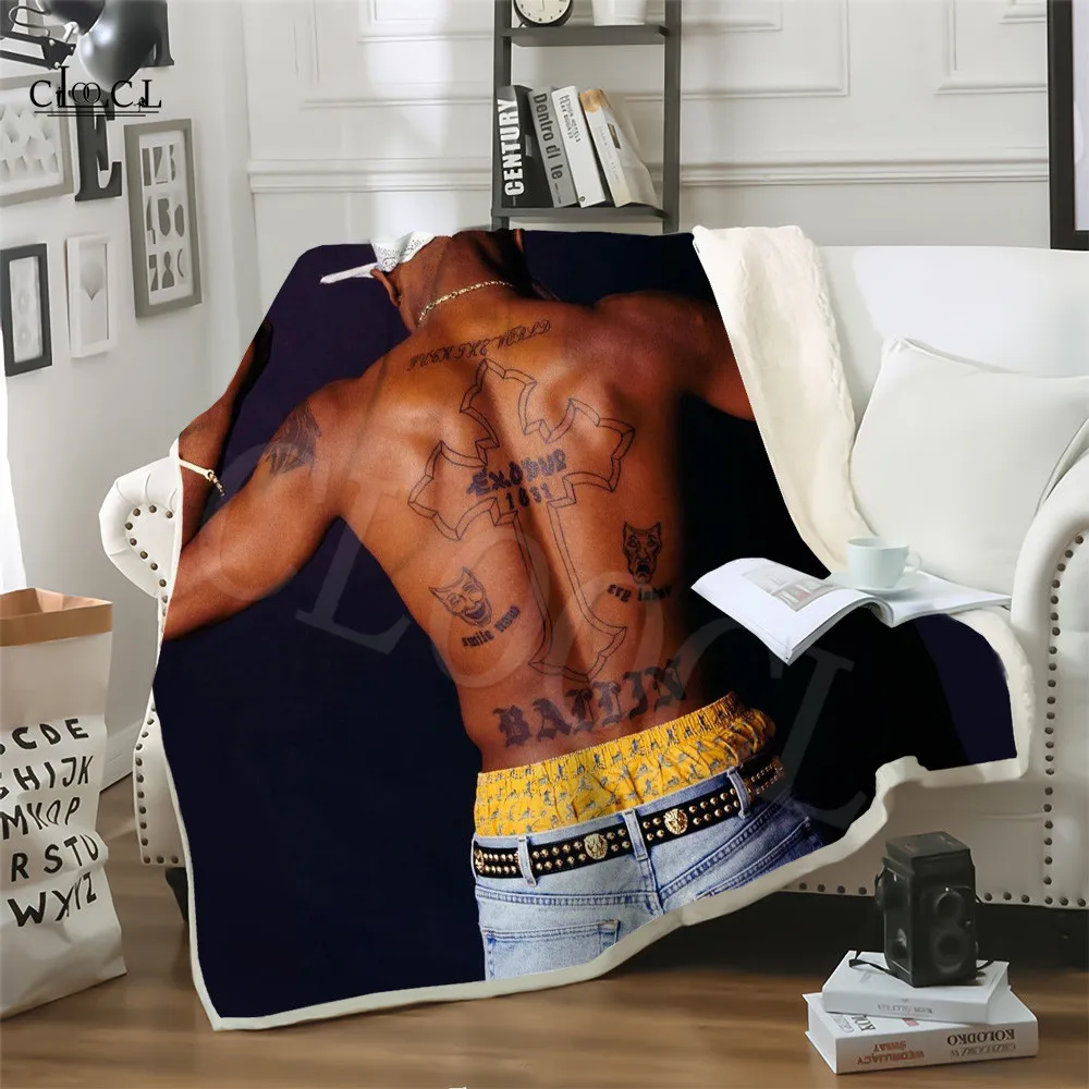 Комплект постельного белья Rapper Tupac 2Pac с 3D принтом диван плюшевое одеяло пушистое