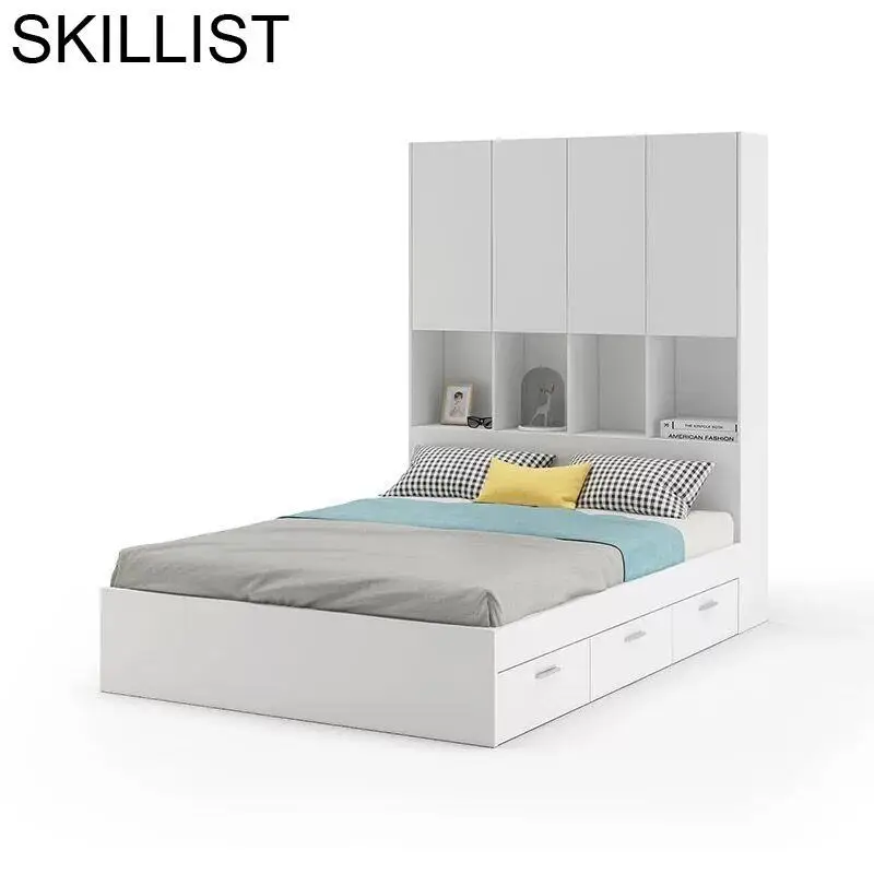 Спальный комплект Letto Matrimoniale с подсветкой для детей Одноместный каркас дома