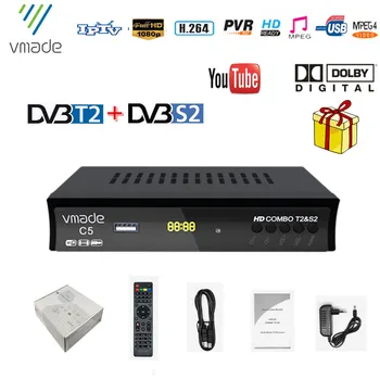 

FULL HD DVB T2 S2 Combo Digital Terrestrial Satellite TV Receiver Combo DVB T2 S2 H.264 MPEG2/4 support IKS Dobly CCCAM IPTV PVR