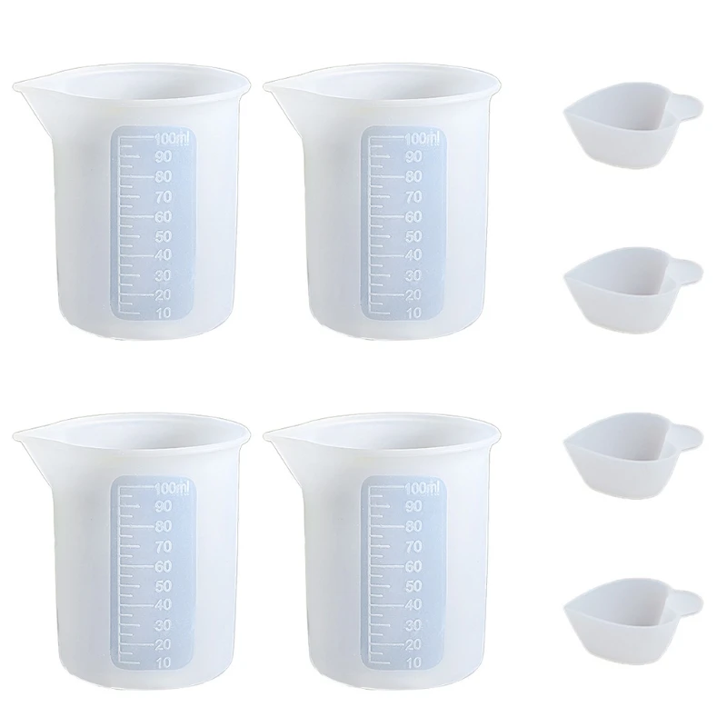 8 Pcs Silicone Measuring Cups Mixing Cup Resin Glue Tools Set UV Epoxy DIY Crafts Jewelry Casting Kit Dropshipping | Украшения и