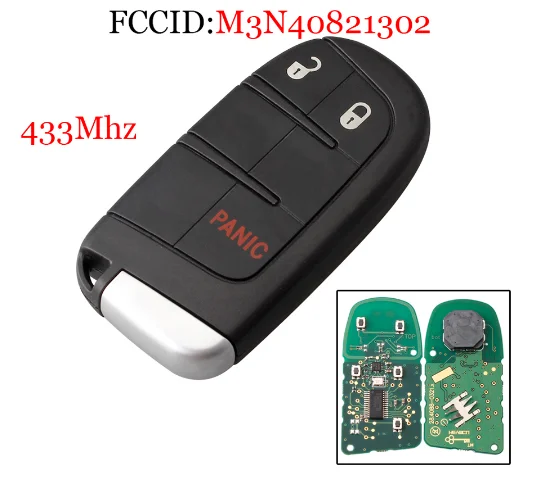 SPCFOR 2+ 1 кнопки Smart Remote Key 433 МГц для Dodge для Jeep для Fiat ID46 Chip GEN4 для надгробного камня Бесконтактный пульт M3N40821302
