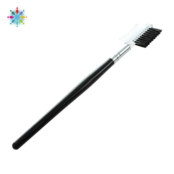 

1pcs Black Women Double-sides Brow Comb Eyebrow Brush Wood Holder Make-up Cosmetic Makeup Tool