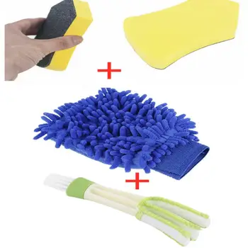 

3pcs Brush Car Windshields Washing Gloves Brush Tools Car Motorcycle Multi-purpose Care Cleaning Brush Car Accessories