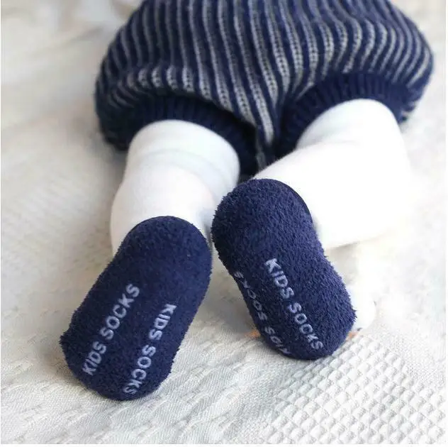 Популярные новые милые Нескользящие Теплые Носки с рисунком для новорожденных девочек и мальчиков, тапочки, ботинки
