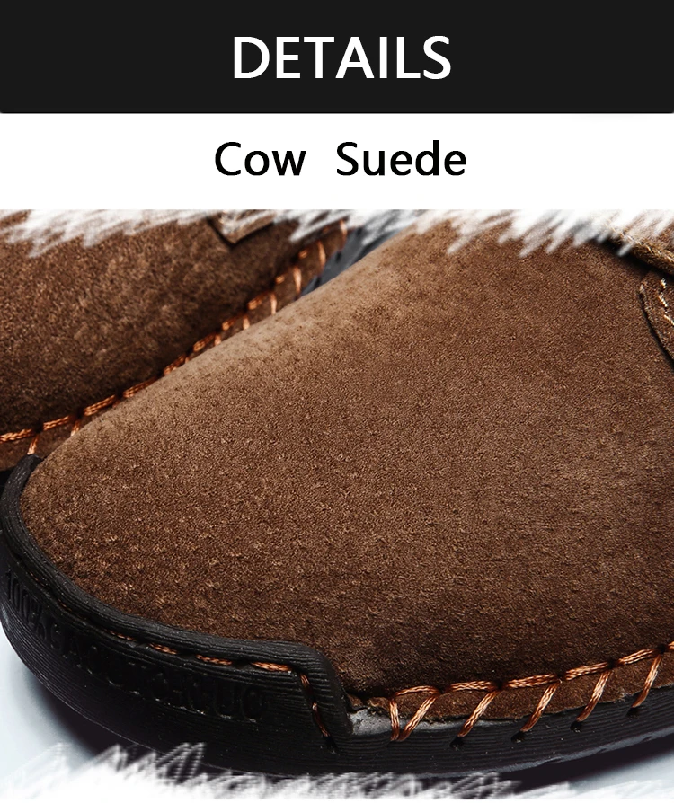 LINGGE Brand Winter Men Snow Boots High Quality Cow Suede Men Ankle Boots Men Shoes Plush Autumn Basic Drive Boots Big Size 48
