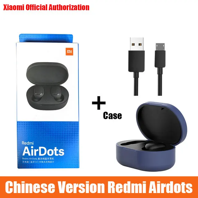 As the picture Xiaomi Redmi Airdots наушники-вкладыши TWS Bluetooth 5,0 наушники стерео Беспроводной активный Шум отмена с микрофоном громкой связи - Цвет: As the picture