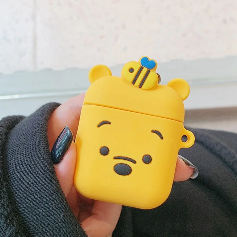 20U Чехол для наушников для Airpods, чехол, силиконовый, милый, мультяшный, мягкий, чехол для наушников для Apple Air pods, Earpods, чехол, 3D аксессуары в виде мишки - Цвет: 20U