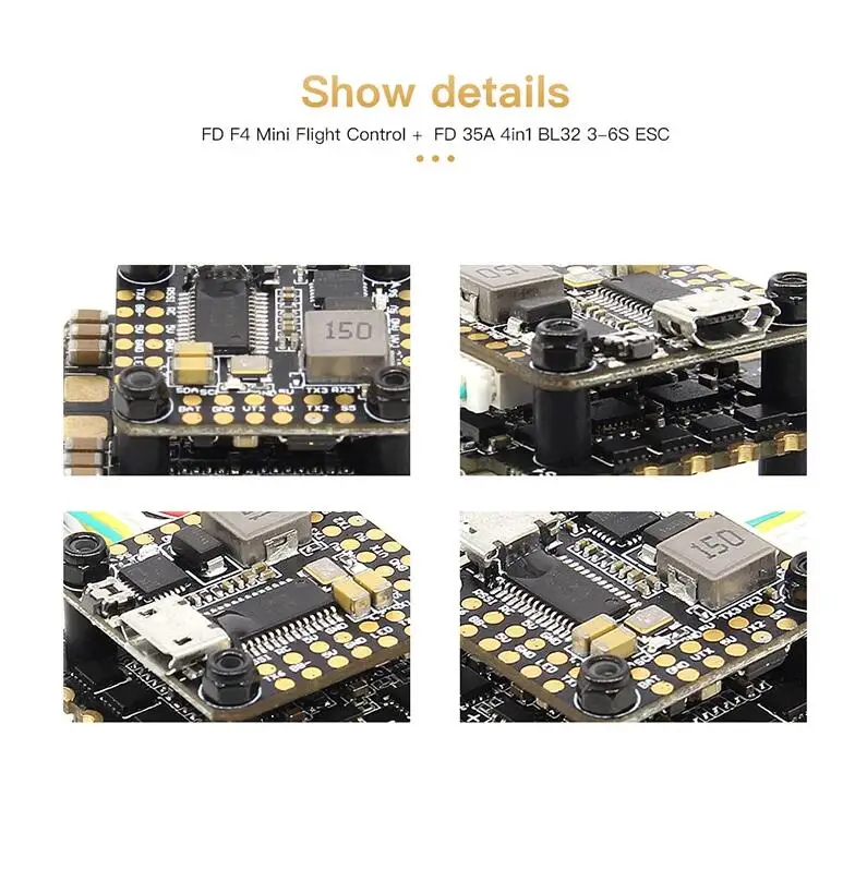 HGLRC FD435 стек FD F4 мини Контроллер полета 35A Blheli_32 3-6S 4 в 1 ESC 20x20 мм для радиоуправляемого дрона FPV гоночные мультироторные детали
