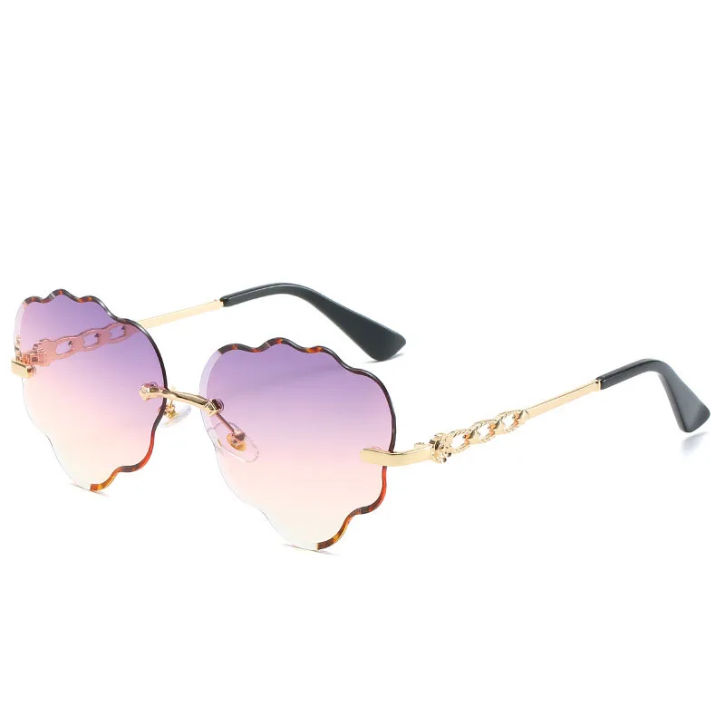 C3 Gold.Gray pink Oakshion модные оправы солнцезащитных очков Для женщин выполненные Love Солнцезащитные очки Роскошные trendycutting градиентные линзы металлические очки в уличном стиле - Цвет линз: C3 Gold.Gray pink