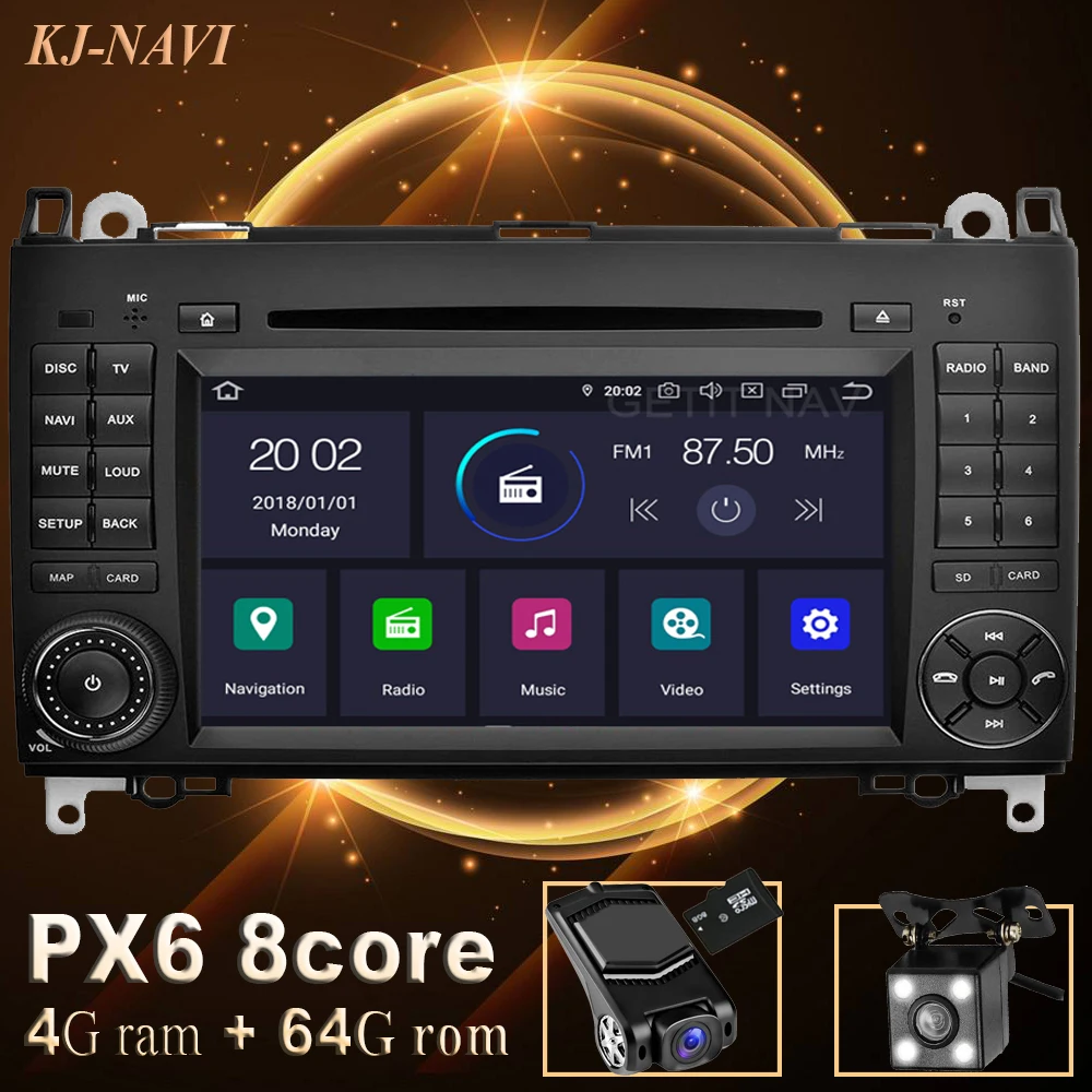 Автомагнитола 2 din мультимедийный DVD плеер Android 10 для Mercedes Benz B200 A B класса W169 W245 Viano