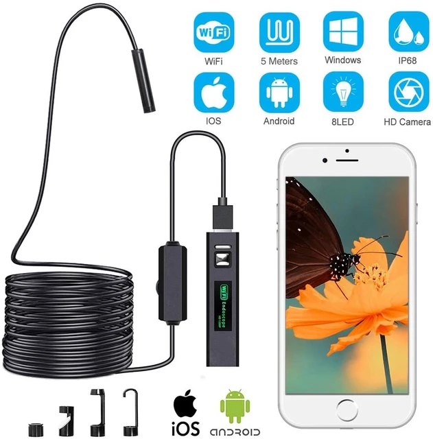 Endoscope Wifi Usb Inspection Camera  Endoscope Inspection Camera Android  - 1200p - Aliexpress