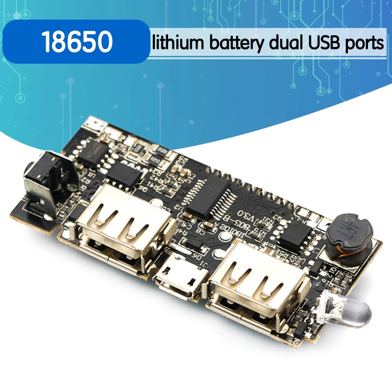 Автоматическая защита! Двойной USB 5V 1A 2.1A Мобильный Внешний аккумулятор 18650