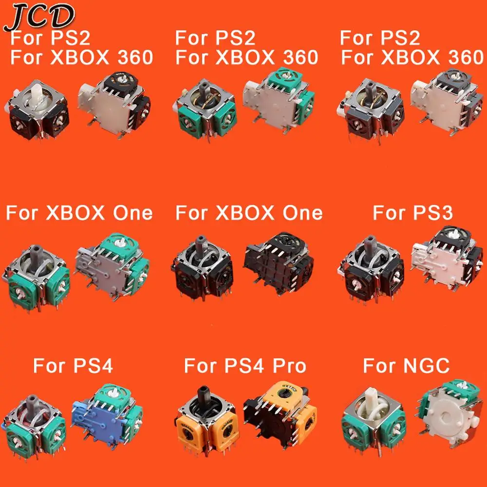 Сменный контроллер JCD 3D Аналоговый джойстик для PS2 PS3 PS4 Pro NGG sony Playstation 3 4 Xbox 360 One 2 шт.