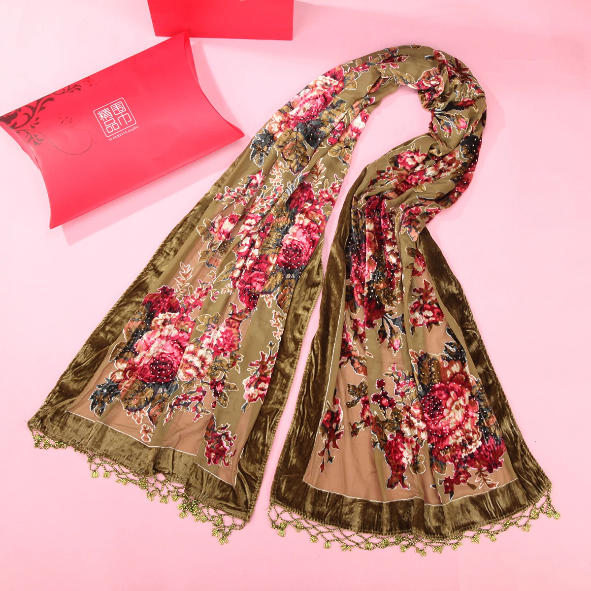 Женский кашемировый шарф Mantilla с кисточками синий шарф шали Реверсивный длинный осенне-зимний шарф буфанда Mujer