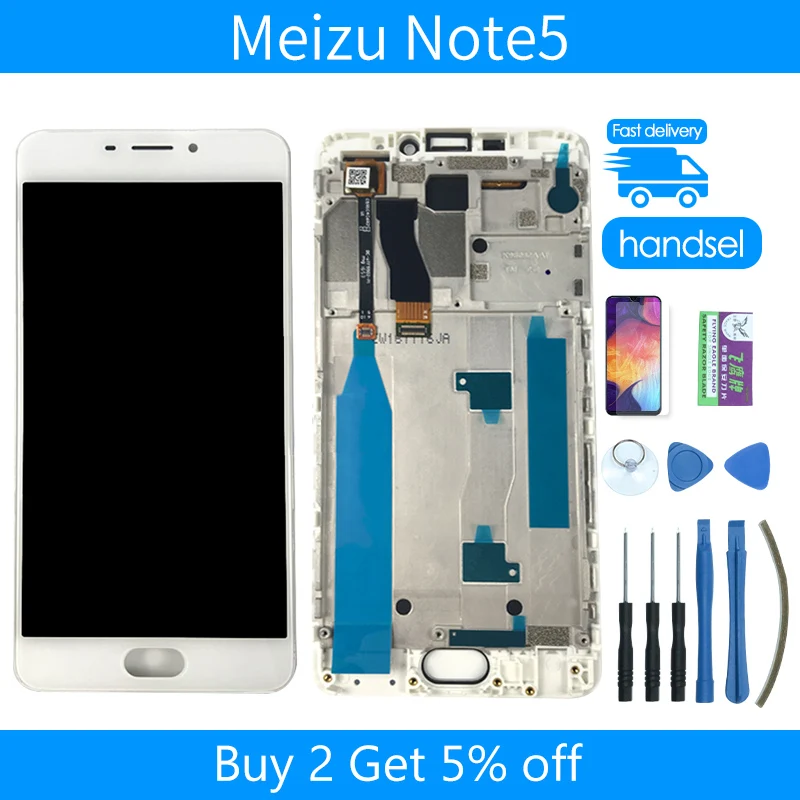 

VOLTE da 5.5 pollici Per MEIZU note5 Screen Display LCD Touch Screen Digitizer Vetro del Pannello For Meilan Note5 Sostituzione