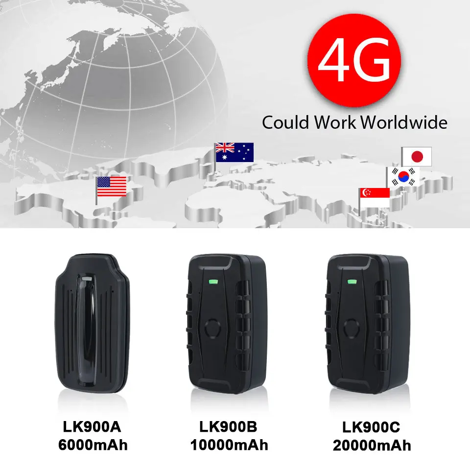 4G LTE GPS Tracker LK900A Global Use