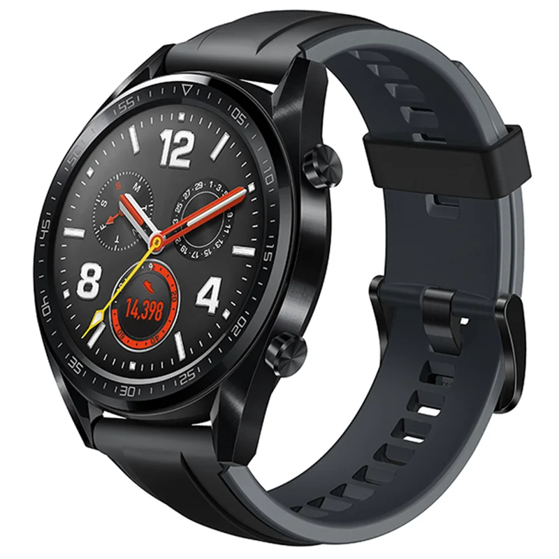 Глобальная версия huawei Watch GT умные часы gps NFC Срок службы батареи 14 дней 5 АТМ водонепроницаемый телефонный звонок Пульс Для huawei P30 - Цвет: Sport Black