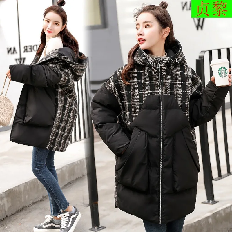 

Down Jacket Cotton-padded Clothes Women's Mid-length 2018 Winter New Style Korean-style Thick Joint Cotton-padded Clothes Loose-