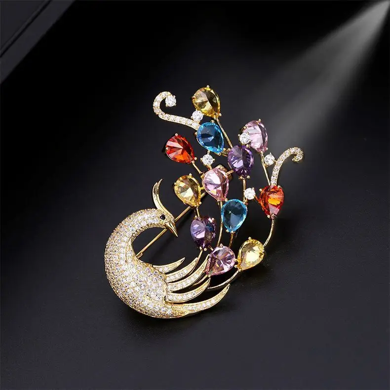 

Brooch Pin for men and women high-grade Phoenix Brooch suit with simple personality zircon-inlaid accessories