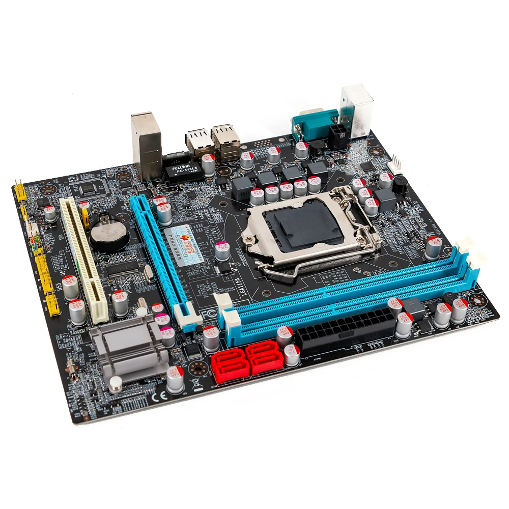 Billige HUANAN ZHI P55 M ATX Motherboard Für Intel LGA 1156 i3 i5 i7 DDR3 16GB SATA2.0 PCI E 2,0 230 * 170mm