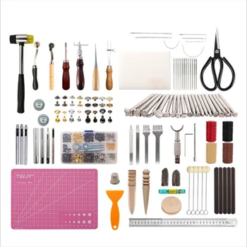 Cheap Leather Tool Set Handmade Leather Hand-sewn Set DIY Artwork Embossed Rivet Set