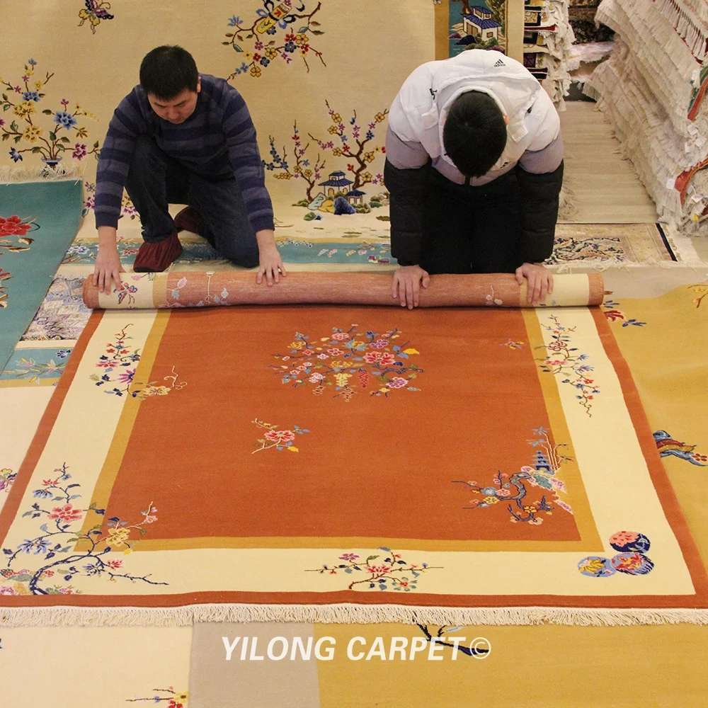 YILONG 5,5 'x8' ручной работы Восточный китайский шерстяной ковер для продажи(TJ2018016S