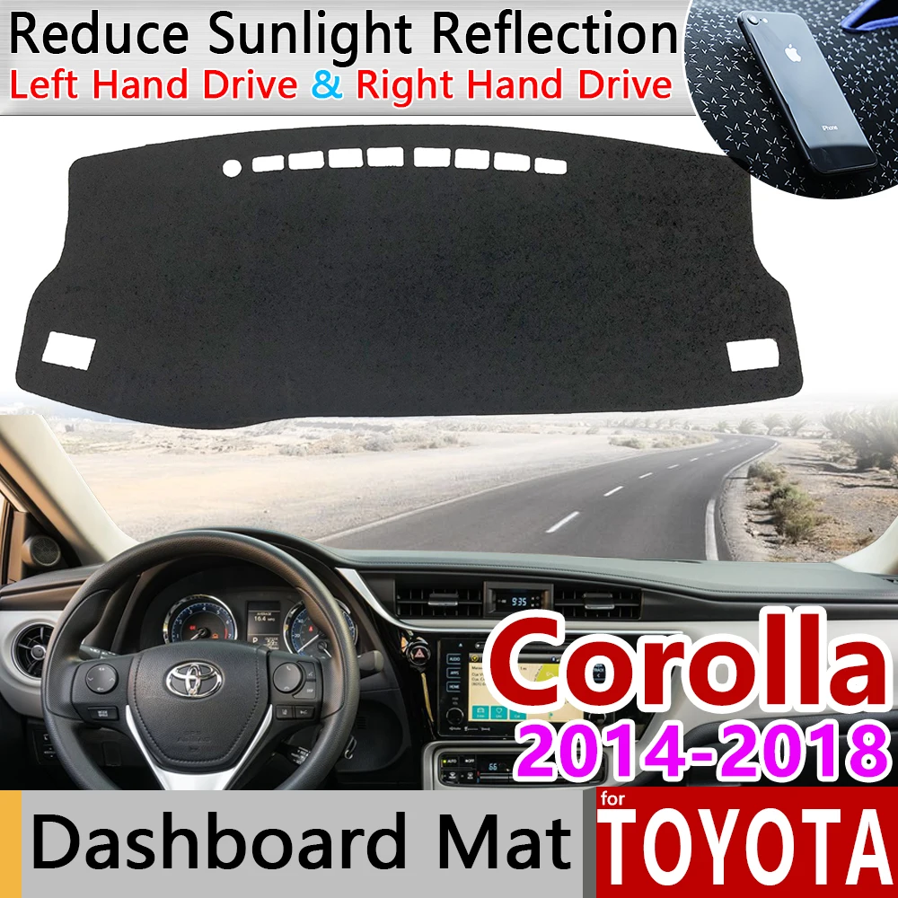 Для Toyota Corolla E170 E160 2014 2015 2016 2017 2018 Противоскользящий коврик для приборной панели
