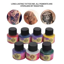7 долговечные цвета пигмент татуировки Практика чернила аксессуар начинающих набор чернил татуировки a