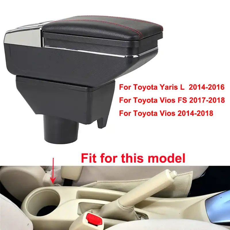 For Toyota Yaris L Vios FS 2014 2018 Car Armrest Box Center Storage Box