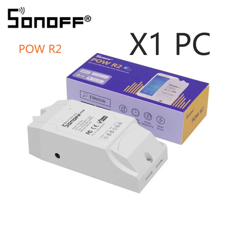 ITEAD SONOFF POW R2 Wifi переключатель контроллер 15A 3500 Вт измерение энергопотребления монитор умный дом с Google Home Alexa - Комплект: 1 PC