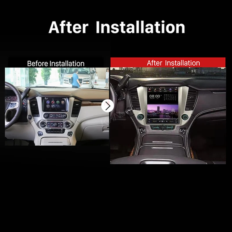 Excellent KiriNavi Telsa Style Vertical Screen 12.1‘’ 2 din android 7.1 auto radio For CHEVROLET Tahoe / Suburban / Yukon car multimedia 5