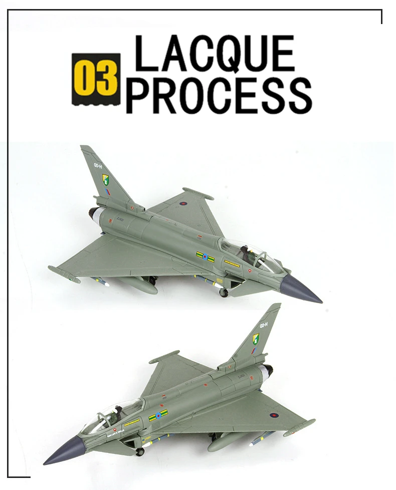 Terebo 1:100 Typhoon fighter модель самолета из сплава моделирование военные орнаменты готовые EF-2000 коллекция подарок