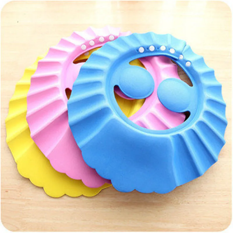 Children Waterproof Cap Safe Baby Shower Cap Kids Bath Visor Hat Adjustable Baby Shower Protect Eyes Hair Support