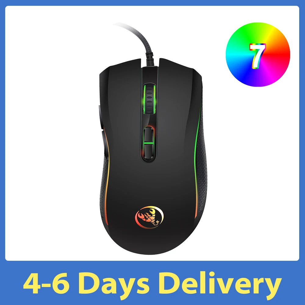 HXSJ-A869-Wired-Mouse-Gaming-7-Buttons-3200DPI-7-Colors-LED-Optical-USB