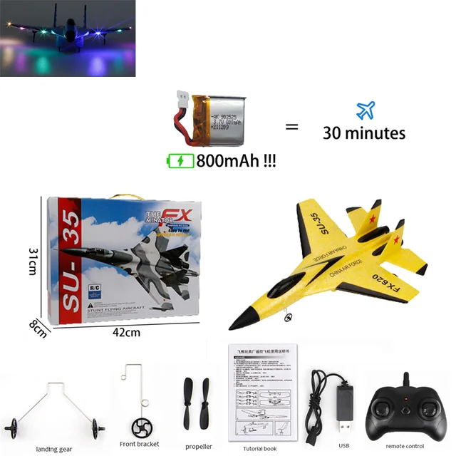 New SU-35 PRO RC Plane Large Battery Avion RC Model Gliders With Remote Control Drones UAV Kid Airplane Children Gift Flying Toy