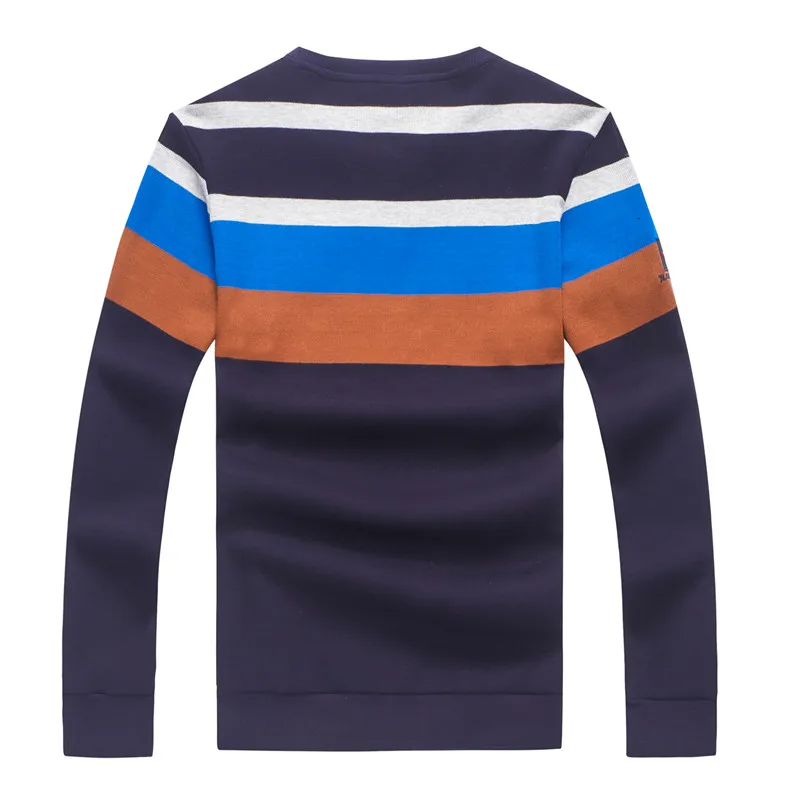 Высококачественный Полосатый пуловер с вышивкой Tace& Shark, мужской вязаный свитер с круглым вырезом, Свитера с молнией для мужчин
