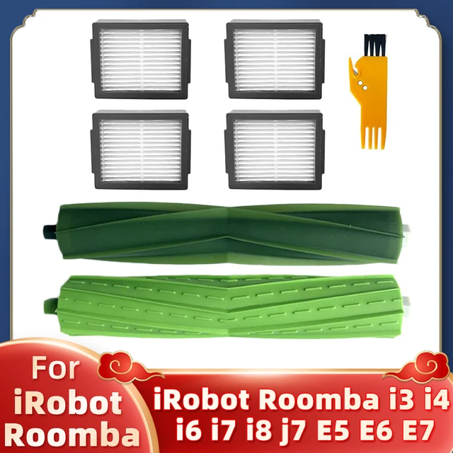 For iRobot Roomba i3 i4 i6 i7 i8 j7 E5 E6 E7 Robot Vacuum Cleaner Spare Parts Accessories Main Side Brush Hepa Filter Dust Bag Set E