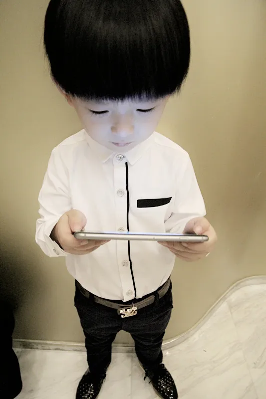 Childrenswear BOY'S Shirt Pure Cotton New Style Spring And Autumn Korean-style Long Sleeve CHILDREN'S Shirt Winter plus Vel