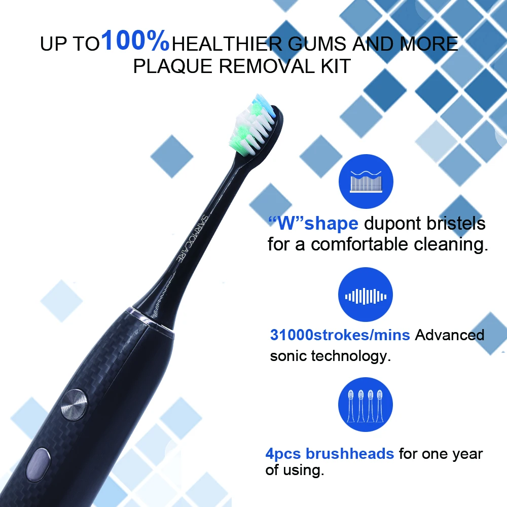 Ultrasonic Sonic Electric Toothbrush Rechargeable S600 5 models Wireless IPX7 Waterproof For Toothbrushes automatic toothbrush