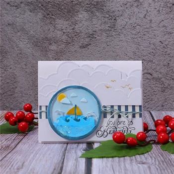 

YaMinSanNiO Ocean Boat Metal Cutting Dies for Card Making Scrapbooking Embossing Stencil Craft Frame Couple New Dies for 2020