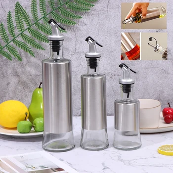 

Cooking Seasoning Bottle Dispenser Sauce Bottle Glass Storage Bottles for Oil and Vinegar Creative Kitchen Tools Accessories