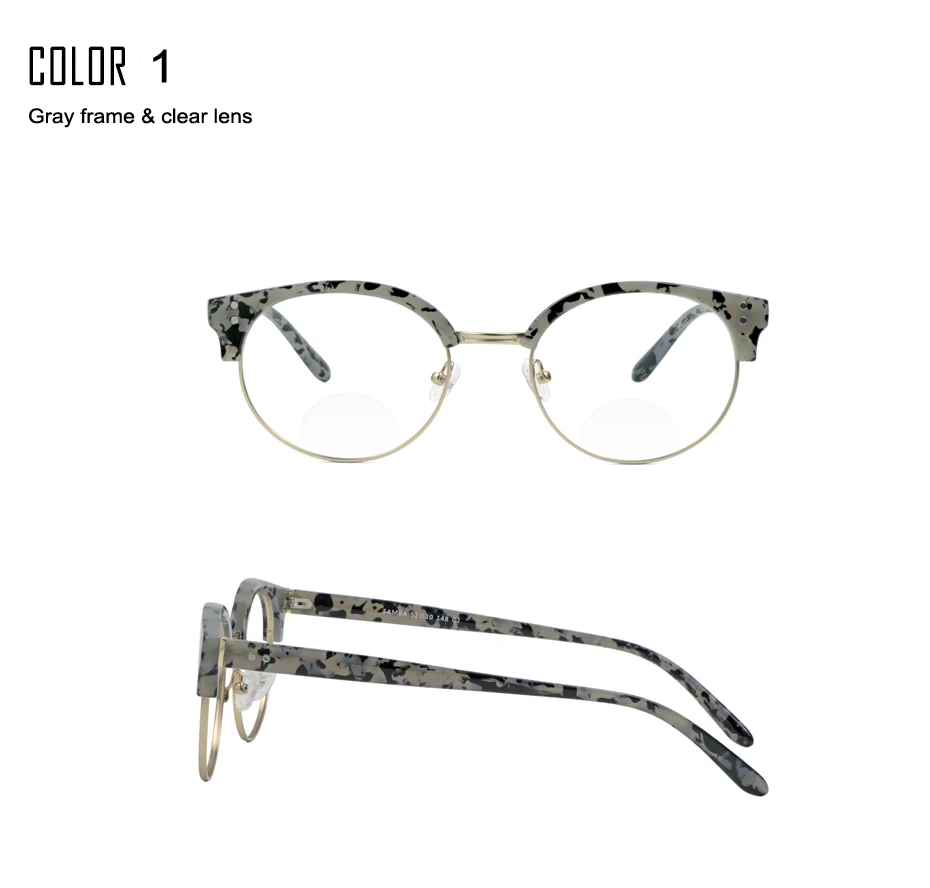 Wanxin Unbreakable Reading Glasses, Bifocal Glasses,Photochromic Dark Grey Sunglasses