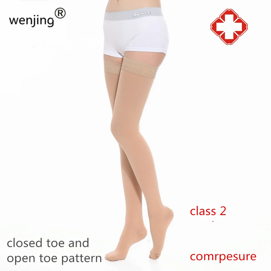 WJ922 Women medical Varices compression sox class 2 30 mmHG MIDDLE pressure Thigh High TUBE SOCK | Женская одежда