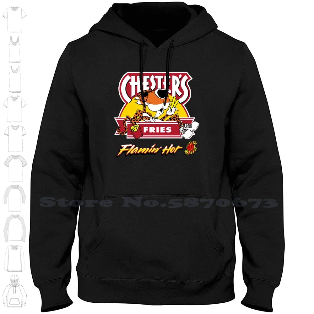 Chester'S Flamin Hot Fries Felpa Con Cappuccio A Maniche Lunghe Felpa Cheetos Chester Fries Flamin Hot Flaming Formaggio Piccante Cheetah Animal